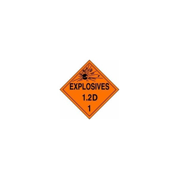 Accuform DOT PLACARD HAZARD CLASS 1 MPL112VP25 MPL112VP25 - main